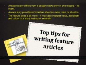 tips for fearture writing